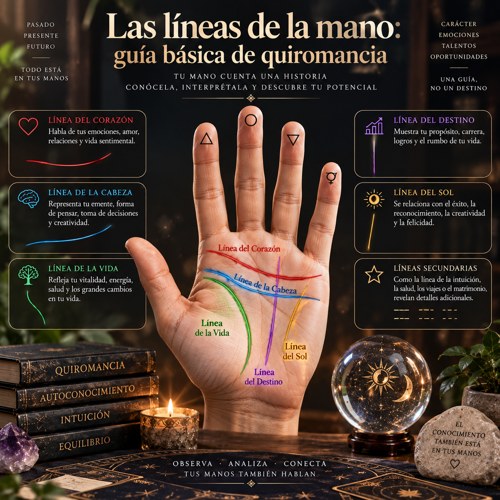 Las líneas de la mano: guía básica de quiromancia