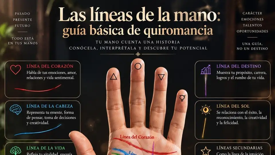 Las líneas de la mano: guía básica de quiromancia