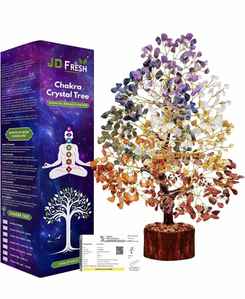 Árbol de Cristales de los 7 Chakras — Decoración espiritual y Feng Shui