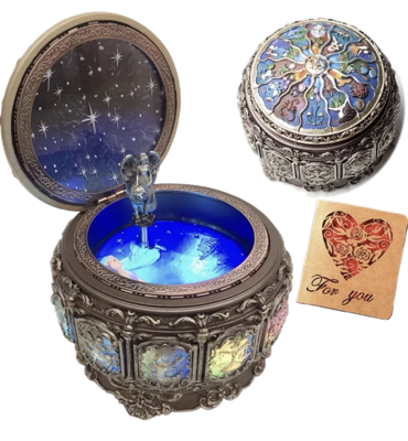 Caja Musical Decorativa con Signos del Zodiaco